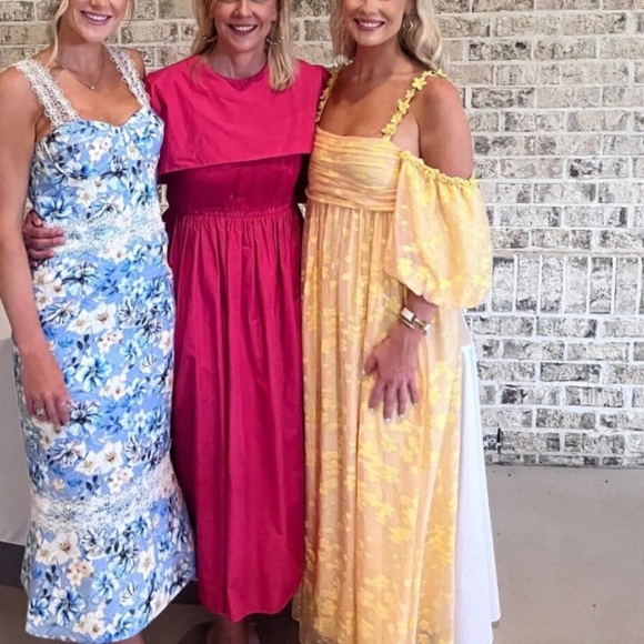 Bronx and Banco Blue Floral Midi Dress - Picture 2 of 4